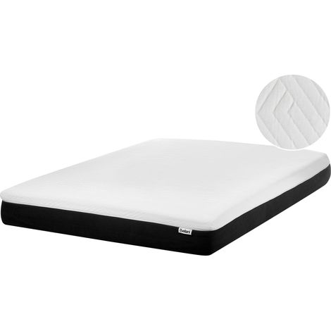Latex Foam Mattress White and Black EU Double Size 4ft6 Medium Zippered Removable Polyester Cover Bedroom Accessories LATEX MEMORY 7 PRO (1/5)