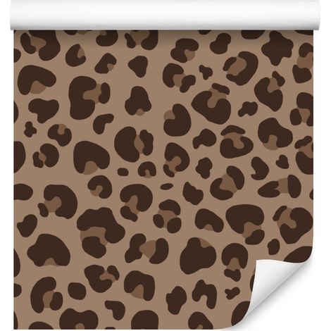 Papier peint imitation peau d'animal orange, rouille et beige 50x1000 cm (1/5)