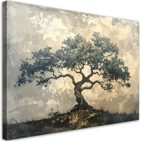 Bild auf Leinwand Grunge Baum Natur beige grau 45x30 (1/5)