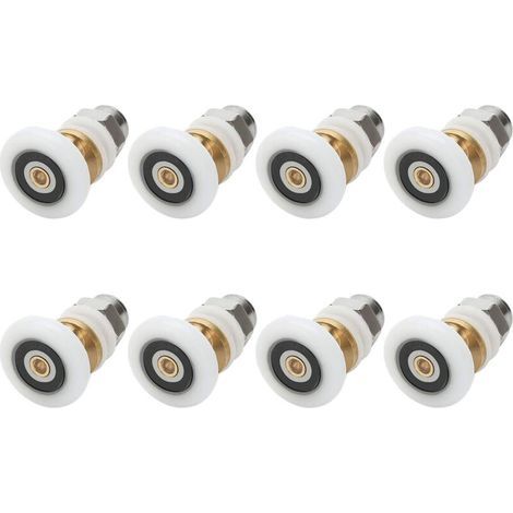 Roulettes Douche 27mm, Roulette Porte Coulissante Douche Roulement pour Porte de Douche 8 Pièces,OUYLAF (1/4)