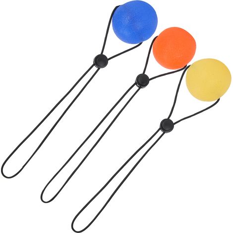 Balle d'exercice pour les doigts, fitness, renforcement des mains et des doigts, étirement, entraînement pour la rééducation (Jaune 15 de dureté, Orange 20 de dureté, Bleu 30 de dureté) (1/5)