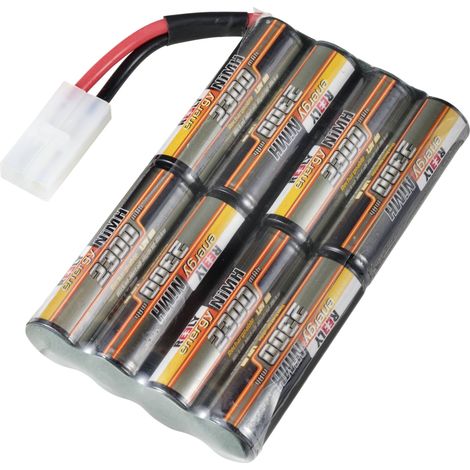 Reely Pack de batterie (NiMh) 9.6 V 2300 mAh Nombre de cellules: 8 LR6 (AA) stick fiche Tamiya mâle X925132