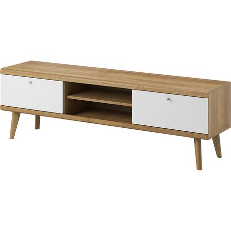 Mueble TV PRIMO roble-blanco 160 cm