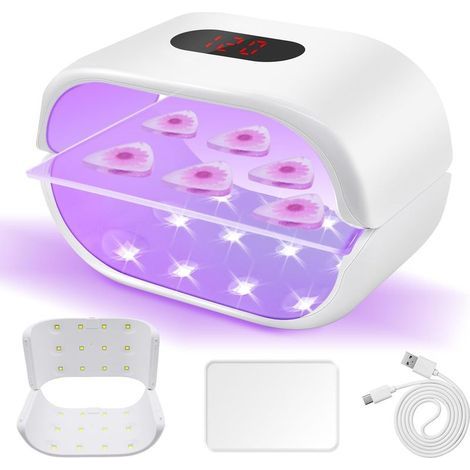 Lampe à Résines UV Double Face Lampes à Durcir la Résine,Lampe à Résine UV à Séchage Rapide de 36W,Séparable,Avec Affichage LED pour le Bricolage,Résines,Fabrication de Bijoux (1/5)