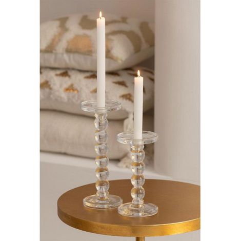 Chandelier Design en Verre "Gouttes" 26cm Transparent (1/5)