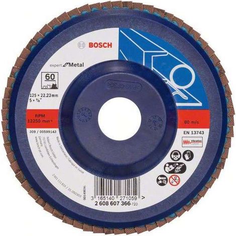 BOSCH - DISCO LAMELLARE EXPERT PER METALLO 115MM GRANA 60