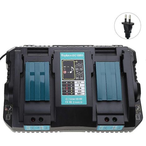 Chargeur de Batterie Li-ion 18V/14.4V Compatible BL1430 BL1830 DC18RD - Alimentation UE (1/4)