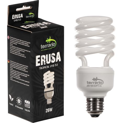 Terrario Erusa Tropical UVB 5.0 - lampadina a spirale 5.0 26W (1/5)