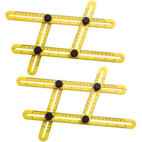 Règles, équerre, rapporteur, compas, jauge, outil de mesure, règle A, rapporteur d'angle, amplificateur d'angle multi-angles, gabarit de règle pliable (1/4)