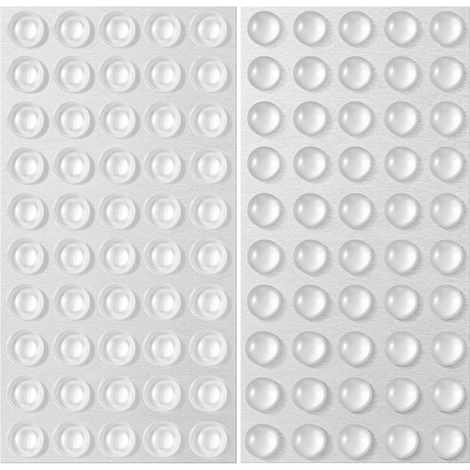 100 pezzi di feltrini autoadesivi trasparenti in silicone da 8x3 mm, punti ammortizzanti trasparenti e cuscinetti antiscivolo per porte, armadi e mobili.