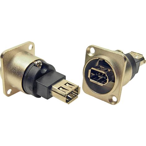Connecteur FireWire RS PRO 2 voies Droit Montage panneau Femelle ( Prix pour 1 )