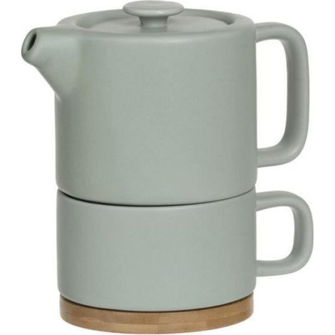 Théière - Céramique - Tasse Amovible Intégrée - Pour Thé - 40 Cl - 1 Pièce (1/5)