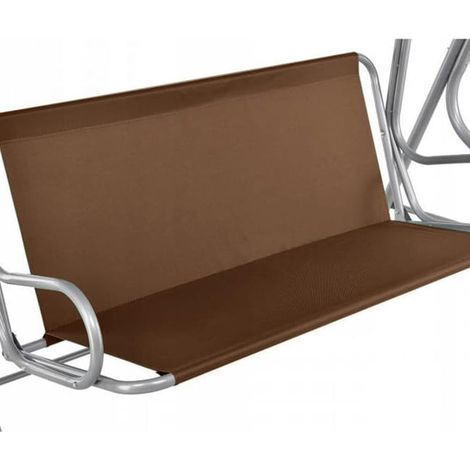 Housse de remplacement pour balancelle extérieur, toile Oxford 600D imperméable et robuste, 115 x 48 x 48 cm, teinte brun, couvre-siège sans support (SKU : 95995295 offre lehua25.5.6-11) (1/5)