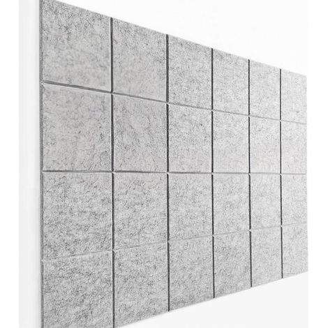 Lot de 12 panneaux de feutre insonorisants 30x30cm autocollants, réduction bruit pour home studio (1/5)