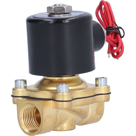 Magnetventil aus Messing, 0–1,0 MPa Druck, 1/2-Zoll-Anschluss, normalerweise geschlossen, Membran-Magnetventil, elektrisch, 12 V DC (1/5)