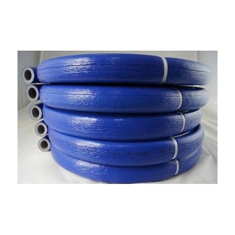 Klemmring Schraubfitting f�r 16/2mm Aluverbundrohr PEX, nur 1/2 und 3/4 Zoll Gr��e: 18/6mm Ausf�hrung: Isolierschlauch PE 10m blau