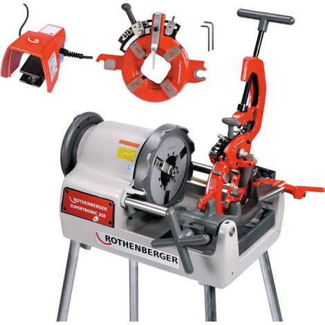 Coupe-tube automatique ROTHENBERGER SUPERTRONIC 3SE – BSPT R 1/2-3" – 230V – Pour acier conforme EN 10255 – Coupe nette sans éclat