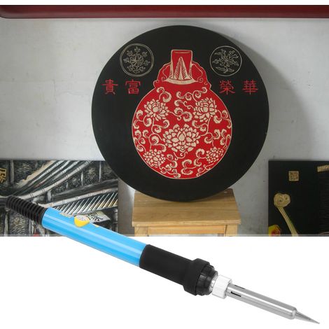 Fer à souder électrique réglable avec 53 accessoires, 220V prise UE, bleu (1/5)