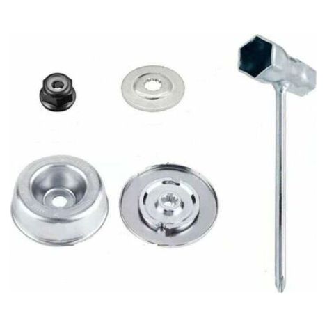 Kit de 4 pièces détachées et accessoires pour débroussailleuses STIHL FS55, FS56, FS120, FS130, FS130R, FS200, FS200R et FS250 : lame métallique de haute qualité. (1/2)