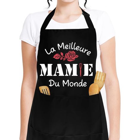 Cadeau Fete Des Grand Mere, Mamie Tablier Grand Mere Apron Femme Aproron Cadeau Fête Des Mère Anniversaire Noel Saint Valentin Paques Merci Retraite Remerciements Cadeaux Idee (1/5)