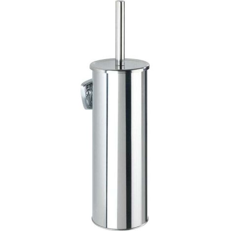 Einfacher WC-Bürstenhalter aus Edelstahl, geschlossener WC-Bürstenhalter, wandmontierter WC-Bürstenhalter aus Edelstahl mit hochwertiger WC-Bürste und Wandhalterungen, 10 x 37,5 x 10,5 cm