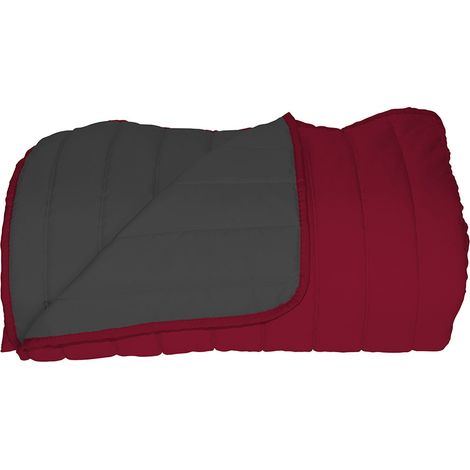 Trapuntino estivo bicolore made in Italy 3 misure 25 colori trapunta leggera Grigio scuro/Bordeaux - 2 Piazze