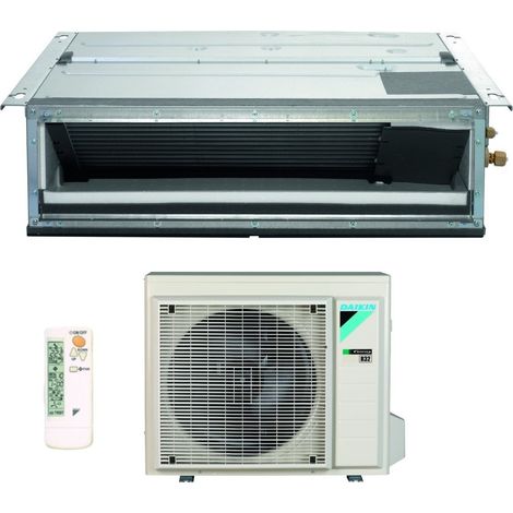 climatiseur daikin bluevolution inverter ducted ultraflat 12000 btu fdxm35f3/f9 r-32 wi-fi en option - garantie europèenne commande infrarouge brc4c65,italie 2+2