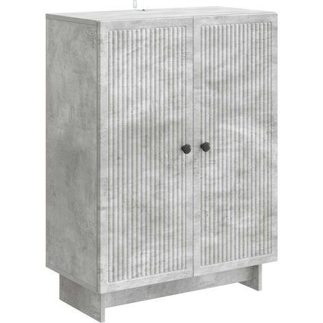 Aparador Gris Hormigón 66 x 34,5 x 90 cm Madera de Ingeniería vidaXL