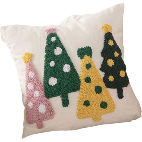 Fodera per cuscino in tessuto di cotone e lino, decorazione d'accento-F