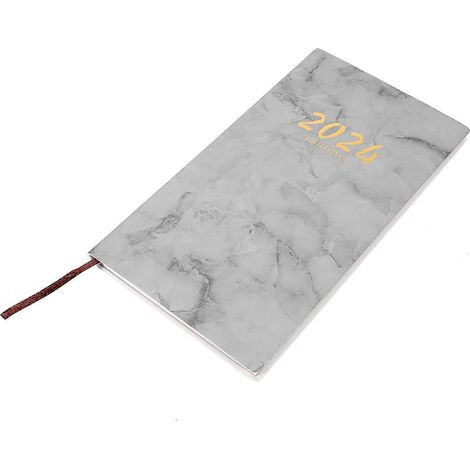 Carnet de notes/agenda mensuel 2024 en anglais - Liste de tâches-17.50X9.50X1.00CM-Grey