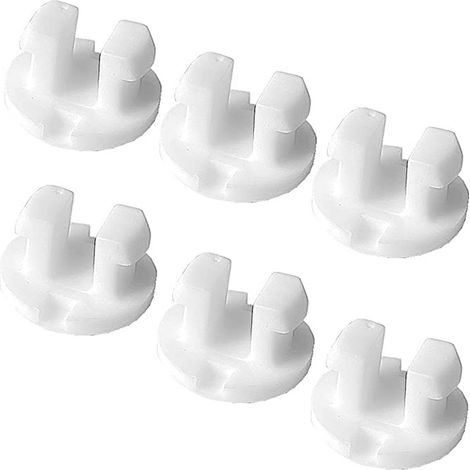 Embouts blancs W009 (6 pièces), embouts blancs pour stores vénitiens, bouchons pour tringle à rideaux de stores vénitiens, accessoires d'étanchéité pour traverse inférieure (1/5)
