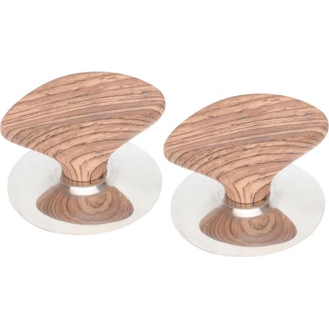 2 boutons rechange couvercles casseroles acier inoxydable et bois, amovibles, antichaleur (1/4)