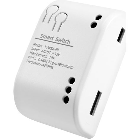 1CH Interruptor Inteligente 7-32V AC DC WIFI Tuya Control Remoto 433 Interruptor de Luz 10A Rele Relé Autoblocante Enclavamiento Inching (1/5)