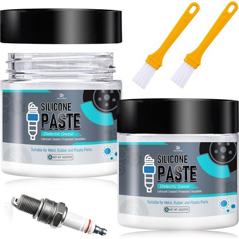 Graisse de silicone, 114g Lubrifiant au Silicone, Utilisé pour les connecteurs électriques, les bougies d'allumage, les bornes de batterie, les freins (1/5)