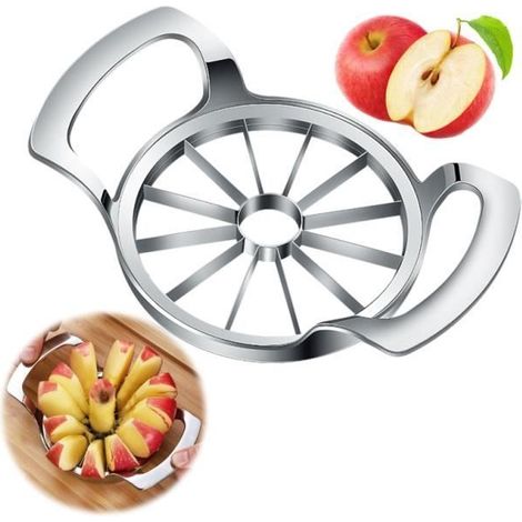 Coupe Pomme ,Version Évolutive avec 12 Lames, Découpe Pomme en Acier Inoxydable de Haute Qualité,Evideur Pomme à Trognons,wj (1/4)