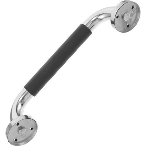 Rutschfester Haltegriff für Senioren im Badezimmer 30 cm aus schwarzem Edelstahl 304 mit Silikongriff Sicherheitsgriff für Bad und Toilette für (1/5)