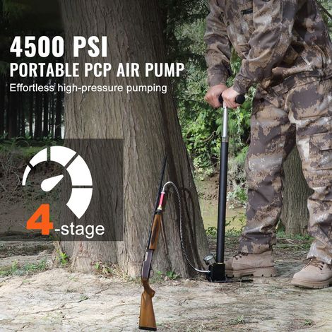 Compresseur PCP portable 4 étages 30MPa 4500 PSI avec filtre huile eau manomètre acier inox pour carabine PCP plongée paintball pneu (1/5)