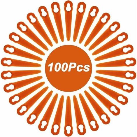 Lot de 100 lames en nylon pour coupe-bordure Stihl PolyCut 2-2 3-2 – Remplacement pour FSA 45 57 FSE 52 – Longueur 90mm