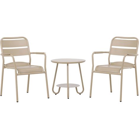 Ensemble table et 2 chaises en aluminium Faro Cafe (1/5)