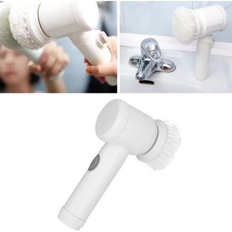 Brosse de nettoyage électrique rotative professionnelle sans fil rechargeable par USB, automatique et portable, pour salle de bain et cuisine. (1/5)