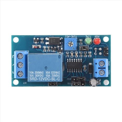 Module de relais temporisé 12 V CC avec minuterie (activation/désactivation). (1/5)