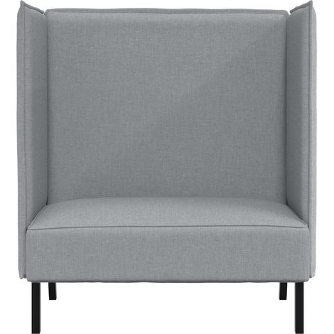 Canapé  Sofa à Haut Dossier 101cm Gris clair tissu (1/5)