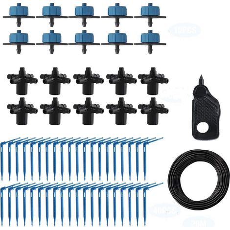 62 PCS Système d'irrigation Jardin,Kits d'arrosage automatiques Goutte à Goutte,Micro Irrigation Goutte Réglable, Tuyau Goutte à Goutte pour Jardin, Plante, Paysage-Fei Yu (1/5)