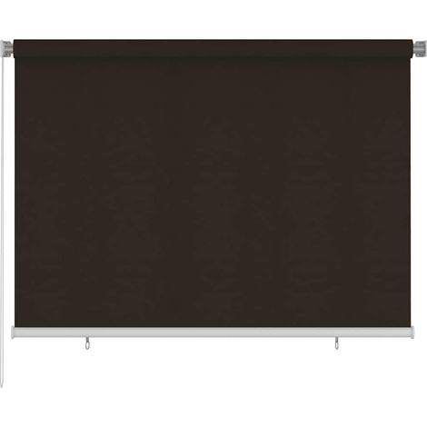 Persiana enrollable de exterior 205(ancho)x140(alto)cm HDPE marrón vidaXL