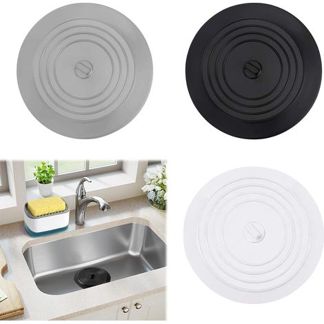 3 Pièces Bouchon Évier, Silicone Universel 15 cm, Anti Odeur Douche, Cuisine Salle De Bain (1/5)
