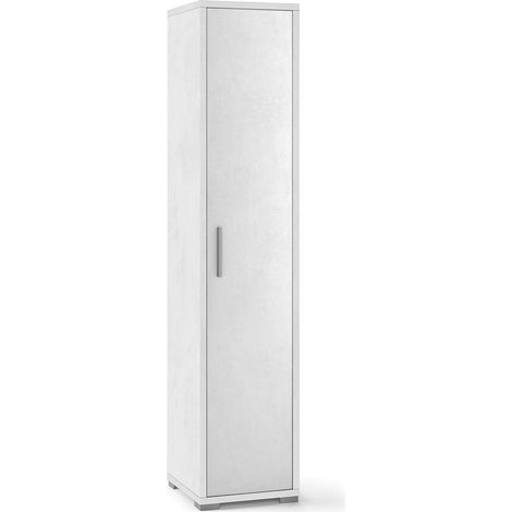 Mobile colonna armadio multiuso anta 5 vani design moderno Kumi - Bianco (1/5)