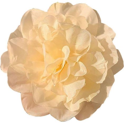 Pince à cheveux décorative pivoine rose dégradée style fêtes, fleur artificielle antidérapante-White (1/5)