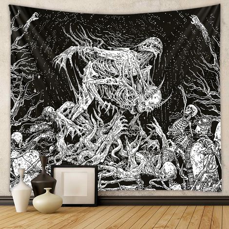 Wandteppich, Hintergrundstoff, trendiger Wandteppich, dekorativer Wandteppich im Bohème-Stil, 73 x 95 cm
