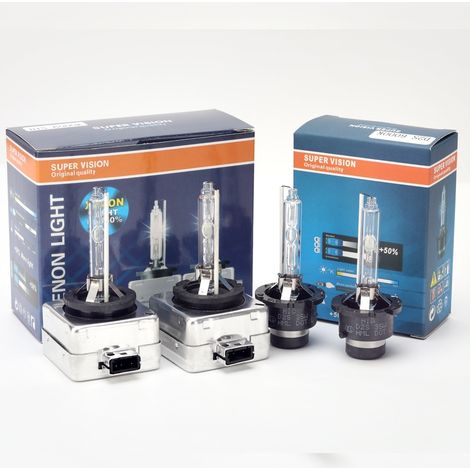 2 ampoules de phares xénon 6000K D1S D3S 35W HID D2S D4S pour voiture 12V 4300K 8000K-8000K Blanc Bleu D1S- (1/5)