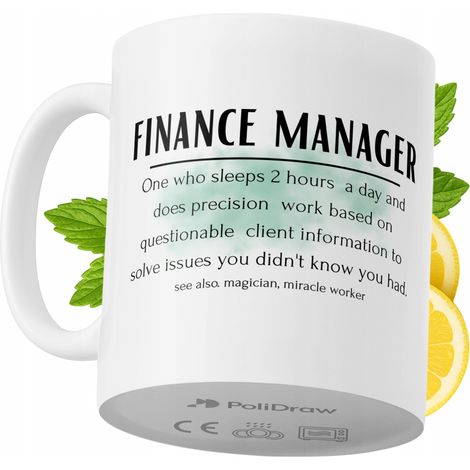 Mug humoristique pour un directeur financier, avec un texte amusant et un design graphique original. Idéal pour les anniversaires, les fêtes et les occasions spéciales. Mug premium pour la maison, le